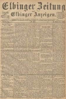 Elbinger Zeitung und Elbinger Anzeigen, Nr. 269 Donnerstag 15. November 1894