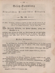 Gesetz-Sammlung für die Königlichen Preussischen Staaten, 27. September, 1856, nr. 50.