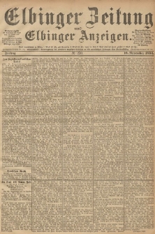 Elbinger Zeitung und Elbinger Anzeigen, Nr. 270 Freitag 16. November 1894