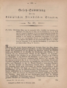 Gesetz-Sammlung für die Königlichen Preussischen Staaten, 5. November, 1856, nr. 57.