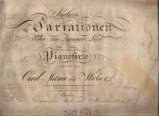 Sieben Variationen ueber ein Zigeuner Lied. Op. 55, No 1025