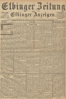 Elbinger Zeitung und Elbinger Anzeigen, Nr. 275 Freitag 23. November 1894