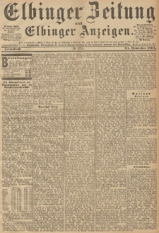Elbinger Zeitung und Elbinger Anzeigen, Nr. 276 Sonnabend 24. November 1894