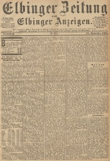 Elbinger Zeitung und Elbinger Anzeigen, Nr. 276 Sonnabend 24. October 1894