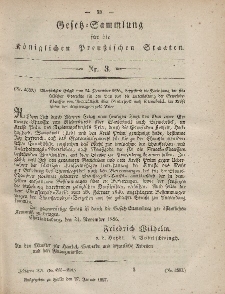 Gesetz-Sammlung für die Königlichen Preussischen Staaten, 27. Januar, 1857, nr. 3.