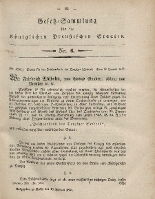 Gesetz-Sammlung für die Königlichen Preussischen Staaten, 13. Februar, 1857, nr. 6.