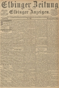 Elbinger Zeitung und Elbinger Anzeigen, Nr. 280 Donnerstag 29. November 1894
