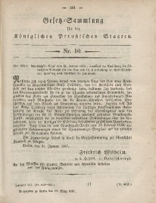 Gesetz-Sammlung für die Königlichen Preussischen Staaten, 10. März, 1857, nr. 10.