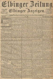 Elbinger Zeitung und Elbinger Anzeigen, Nr. 281 Freitag 30. November 1894