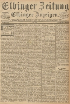 Elbinger Zeitung und Elbinger Anzeigen, Nr. 282 Sonnabend 01. December 1894