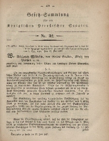 Gesetz-Sammlung für die Königlichen Preussischen Staaten, 22. Juni, 1857, nr. 32.