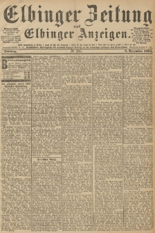 Elbinger Zeitung und Elbinger Anzeigen, Nr. 283 Sonntag 02. December 1894