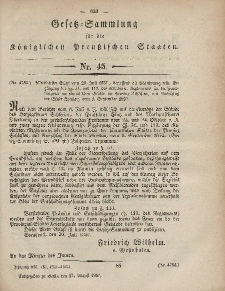 Gesetz-Sammlung für die Königlichen Preussischen Staaten, 27. August, 1857, nr. 45.