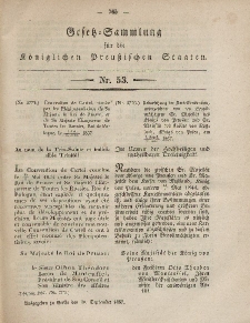 Gesetz-Sammlung für die Königlichen Preussischen Staaten, 30. September, 1857, nr. 53.