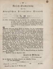 Gesetz-Sammlung für die Königlichen Preussischen Staaten, 21. November, 1857, nr. 59.