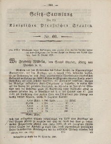 Gesetz-Sammlung für die Königlichen Preussischen Staaten, 26. November, 1857, nr. 60.
