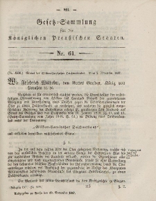 Gesetz-Sammlung für die Königlichen Preussischen Staaten, 30. November, 1857, nr. 61.