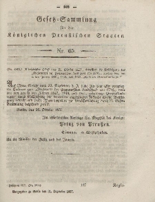 Gesetz-Sammlung für die Königlichen Preussischen Staaten, 31. Dezember, 1857, nr. 65.