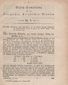 Gesetz-Sammlung für die Königlichen Preussischen Staaten, 9. Januar, 1858, nr. 2.
