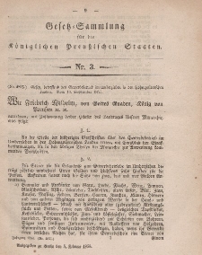 Gesetz-Sammlung für die Königlichen Preussischen Staaten, 5. Februar, 1858, nr. 3.