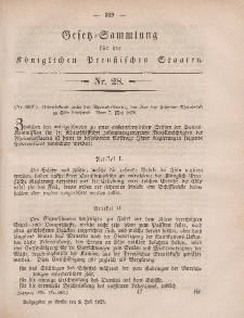 Gesetz-Sammlung für die Königlichen Preussischen Staaten, 2. Juli, 1858, nr. 28.