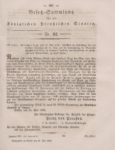 Gesetz-Sammlung für die Königlichen Preussischen Staaten, 13. Juli, 1858, nr. 32.