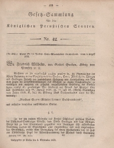Gesetz-Sammlung für die Königlichen Preussischen Staaten, 4. September, 1858, nr. 42.