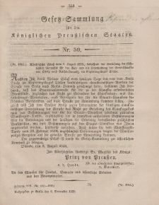 Gesetz-Sammlung für die Königlichen Preussischen Staaten, 8. November, 1858, nr. 50.