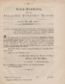 Gesetz-Sammlung für die Königlichen Preussischen Staaten, 10. Dezember, 1858, nr. 53.