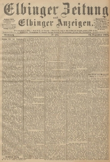 Elbinger Zeitung und Elbinger Anzeigen, Nr. 291 Mittwoch 12. December 1894