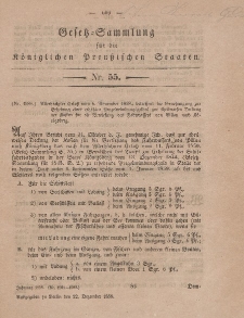 Gesetz-Sammlung für die Königlichen Preussischen Staaten, 22. Dezember, 1858, nr. 55.