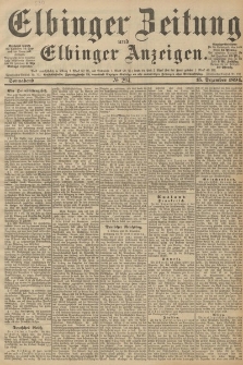 Elbinger Zeitung und Elbinger Anzeigen, Nr. 294 Sonnabend 15. December 1894