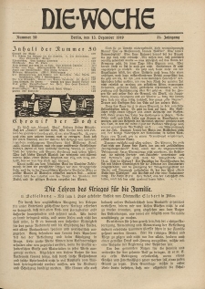 Die Woche : Moderne illustrierte Zeitschrift, 21. Jahrgang, 13. Dezember 1919, Nr 50