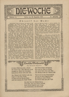 Die Woche : Moderne illustrierte Zeitschrift, 21. Jahrgang, 20. Dezember 1919, Nr 51