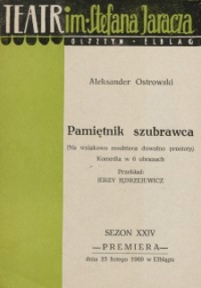 Pamiętnik szubrawca - Aleksander Ostrowski