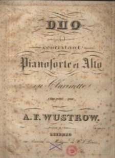 Duo concertant pour Pianoforte et Alto ou Clarinette. Ouverture 7.