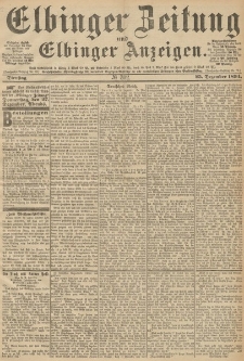 Elbinger Zeitung und Elbinger Anzeigen, Nr. 302 Dienstag 25. December 1894