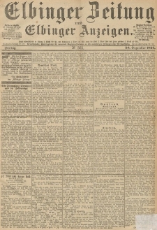Elbinger Zeitung und Elbinger Anzeigen, Nr. 303 Mittwoch 26. December 1894