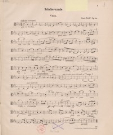 Scheherazade. Op. 25. : Viola