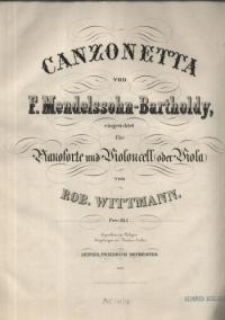 Canzonetta von F. Mendelssohn-Bartholdy