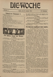 Die Woche, 20. Jahrgang, 19. Januar 1918, Nr 3