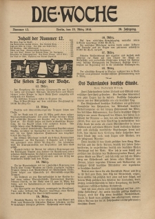 Die Woche, 20. Jahrgang, 23. März 1918, Nr 12