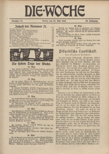 Die Woche, 20. Jahrgang, 25. Mai 1918, Nr 21