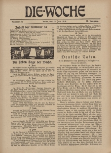 Die Woche, 20. Jahrgang, 15. Juni 1918, Nr 24