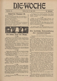 Die Woche, 20. Jahrgang, 13. Januar 1918, Nr 28