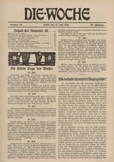 Die Woche, 20. Jahrgang, 27. Januar 1918, Nr 30