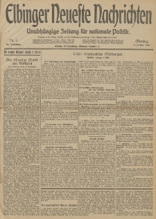 Elbinger Neueste Nachrichten, Nr. 4 Montag 5 Januar 1914 66. Jahrgang