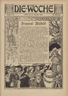 Die Woche, 20. Jahrgang, 21. Dezember 1918, Nr 51