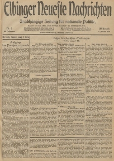 Elbinger Neueste Nachrichten, Nr. 6 Mittwoch 7 Januar 1914 66. Jahrgang