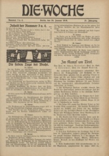 Die Woche : Moderne illustrierte Zeitschrift, 21. Jahrgang, 25. Januar 1919, Nr 3/4